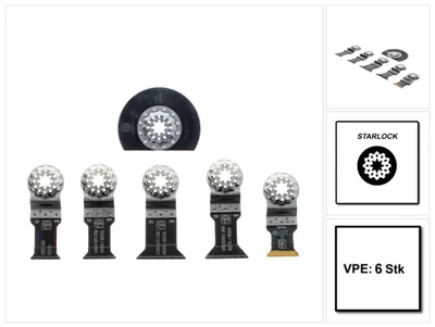 Zdjęcie produktu dla FEIN 35222967020, Zestaw śmigieł, Uniwersalne, Fein AMM 500 Plus Select, AMM 700 Max Top, AMM 700 Max Select,..., 6 szt.
