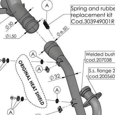 Produktbild von Auspuffhalterung LeoVince Auspuff-Ersatzteil Schrauben Haltesatz für Scrambler 125