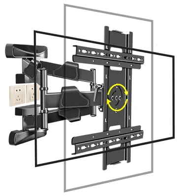Immagine prodotto di Supporto a parete girevole per televisori da 32-65", con capacità massima di 32,5 kg e compatibile con standard VESA fino a 400x400