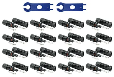 Produktbild von SOLARTRONICS 16 Paar Solarstecker , Männlich/Weiblich Solarpanel Kabelstecker, IP67 Wasserdicht, PV Stecker kompatibel mit MC4, Steckverbinder für 4mm² - 6mm² Solarkabel mit Solar-Spannschlüssel – 16-