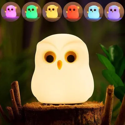 Image de Veilleuse LED pour bébé à intensité variable avectactile en silicone