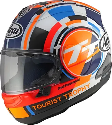 Produktbild von Arai RX-7V Evo Isle Of Man TT 2025 Limited Edition Helm, orange/blau, S (55/56)