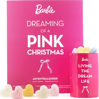 Produktbild von Adventskalender Barbie™ Teelicht Duftlampe, 24x Duftwachs, Sojawachs, Maiglöckchen, Geschenkidee, Pink