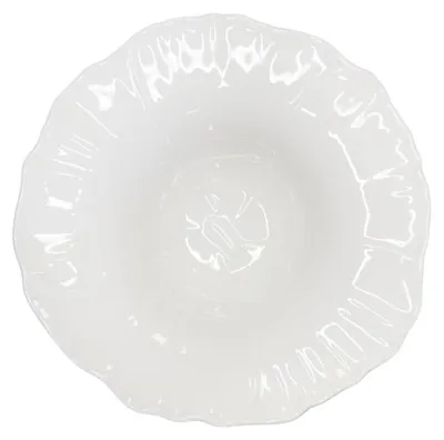 Produktbild von Tiefer Teller mit weißem Blumenmuster, 24,5 cm – 6er-Set