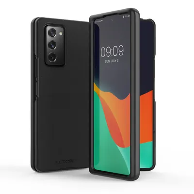 Produktbild von kwmobile Flip Hardcase kompatibel mit Samsung Galaxy Z Fold 2 5G - Hülle für Foldable Handy - Handyhülle in Schwarz