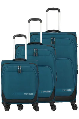 Image de Valise à roulettes Travelite KICK OFF, 4 roues, disponible en tailles L, M et S, coloris : bleu