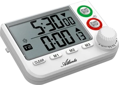 Produktbild von Atlanta 238 Kurzzeitmesser digital mit Magnet Küchen Timer 2 Zeiten
