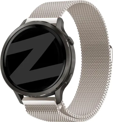 Produktbild von Bandz Milanese Laufband (18mm) - Geeignet für Garmin Vivoactive 4s / Vivomove 3s / Venu 2s / Venu 3s / Forerunner 255s / Forerunner 265s / Venu 4 - 41mm - Starlight