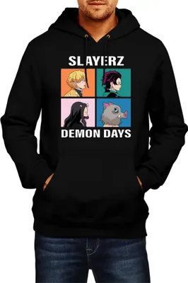 Obrázok produktu pre Pánska Mikina S Kapucňou Japan Manga Anime Comics Animation Demon Anime Slayer All Slayerz, Man 2XL / čierna