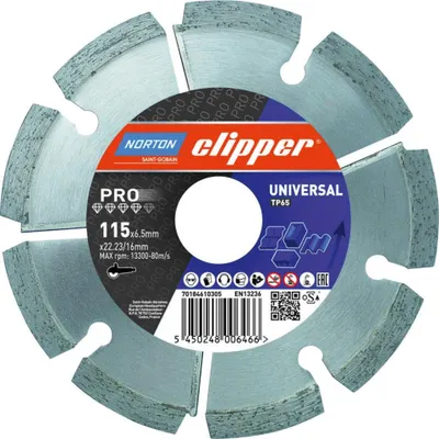 Zdjęcie produktu dla Norton Clipper Skrobak do zaprawy Pro Universal TP – 125 x 6,5 x 22,2 mm 70184610307