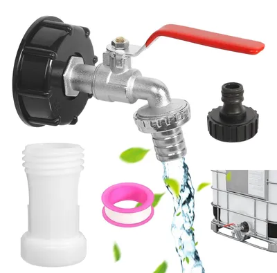 Image de Robinet de remplissage pour réservoir d'eau, 3/4 de pouce, avec adaptateur
