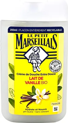 Produktbild von Le Petit Marseillais Duschgel Vanillemilch, 250 ml – Sanfte Pflege mit Lait de Vanille