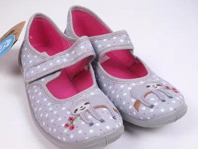 Produktbild von Ballerinaschuhe Befado Girl 955Y005 grau mit Faultier, gepolsterte Innensohle