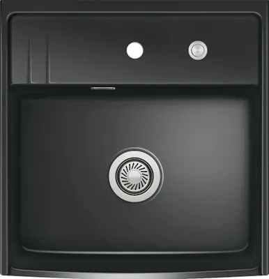 Produktbild von KeraDomo Elementspüle KENTRO 60 NERO für AP-Tiefe 60 cm - Excenterbedienung / systemceram / Keramikspüle