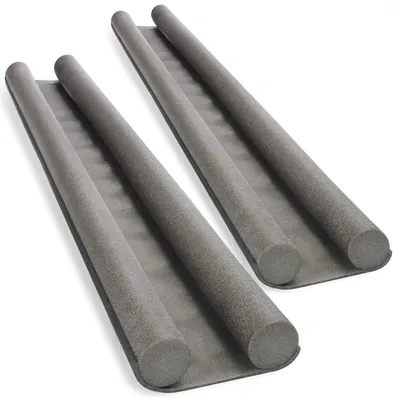 Türdichtung 2er-Set, 86 cm, Doppeldichtung, grau