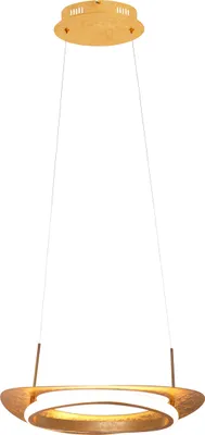 Produktbild von Näve Leuchten LED Pendelleuchte "PISA" LED Pendelleuchte "PISA" Pendelleuchte - LED Pendelleuchte "PISA", Hängelampe im Retro Style, ausMetall und Kunststoff in gold, 120 cm hoch, Maße 40 x 26 cm, Inkl. LED – dimmbar