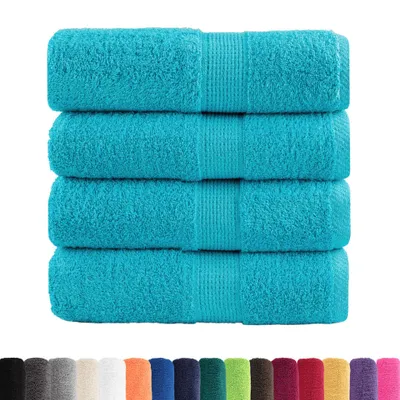Immagine prodotto di Asciugamani Ospiti SOLUND 4 pz Turchesi 30x50 cm 600 g/m²