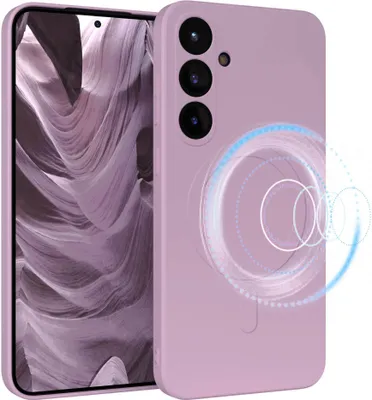 Produktbild von EAZY CASE - Silikonhülle magnetisch für Samsung Galaxy S25 Plus, Hülle Silikon, weich stoßfeste Magnet Handyhülle, Schutzhülle mit Kameraschutz, TPU Bumper in Lila