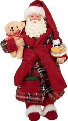 Obrázek produktu pro Clayre & Eef Vánoční dekorace figurka Otec Vánoc 16x11x28 cm červená plastová