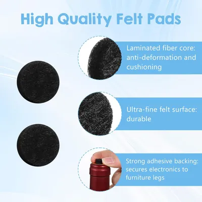 Produktbild von 816 Stück Filzgleiter, 1 cm runde Schaumstoffgleiter für Möbel, selbstklebend für Stühle und Sofas (Weiß)