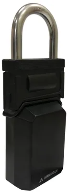 Schlüsselkasten mit Haken, Zahlenschloss, 13,4x7x3,7 cm, schwarz