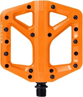Produktbild von Crankbrothers Stamp 1 Gen 2, Komposite, Nylon, Orange, Chromoly-Stahl 4140 (CrMo), Plattformpedale, 111 mm, 114 mm