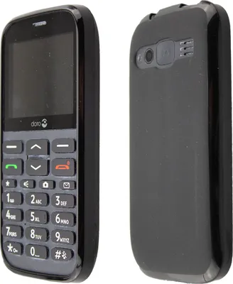 Image de caseroxx Etui de protection TPU compatible avec Doro 1370 / 1372, étui en caoutchouc pour téléphone portable noir
