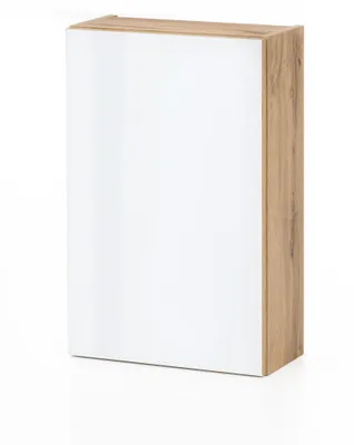 Image de Hängeschrank >Oulu< in Glas Weiß - 40x64x20cm (BxHxT)