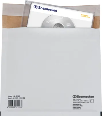 Immagine prodotto di Soennecken CD/DVD Versandtasche 2382 hk Karton weiß
