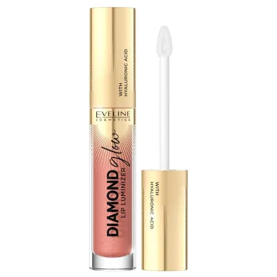 Obrázok produktu pre Eveline Cosmetics Diamond Glow, Lesk na pery s kyselinou hyalurónovou 06 Choco Bons, 4,5 ml