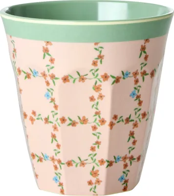 Produktbild von Rice Melamin Becher - Rosa Blüten 250ml