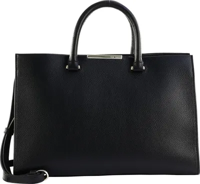Produktbild von Ted Baker Leder Handtasche Umhängetasche Rosane Bar Detail Tote Bag Black schwarz