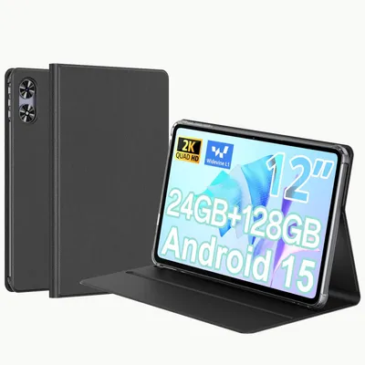 Zdjęcie produktu dla Etui na tablet 12 cali, czarny, wodoodporny, odporny na wstrząsy, do podróży