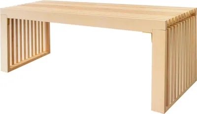 Produktbild von Home Deluxe - Sitzbank aus Holz LORA Natur - 110 cm I Gartenbank , Parkbank, Sitzgelegenheit