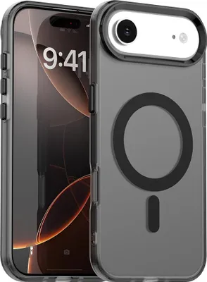 Produktbild von Handyhülle für iPhone Air, Hülle Kompatibel mit MagSafe, Schlank Durchscheinend Matt Stoßfest Schutzhülle Schwarz