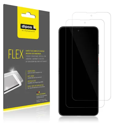 Produktbild von 2x Schutzfolie für Nubia ZTE Flip 2 5G Folie, 100% Displayabdeckung, dipos Flex