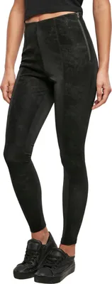 Obrázek produktu pro Dámské kalhoty Urban Classics Ladies Washed Faux Leather Pants black - 5XL
