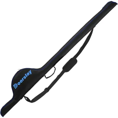 Productafbeelding van Aanlentas, hengeltas, 160 cm, opbergtas voor visgerei, zwart, blauw