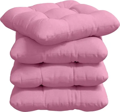 Immagine prodotto di vidaXL Cuscino per sedile 4 pezzi Rosa 40 x 40 x 12 cm tessuto