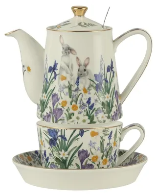 Productafbeelding van Elzusha - Porseleinen Theeset met Verwijderbare Infuser