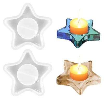 Produktbild von Silikonformen, Gießformen, Kerzenhalter, 3D-Weihnachtsform für DIY-Epoxidharzguss, Silikon-Gießform zur Herstellung von Kerzenhaltern
