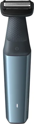 Zdjęcie produktu dla Philips Bodygroom Series 3000 BG3027/05 Trymer do ciała i pachwin do użytku pod prysznicem, Mokry & Suchy, Nie wymaga konserwacji — nie trzeba smarować, Bateria, Czarny, Niebieski