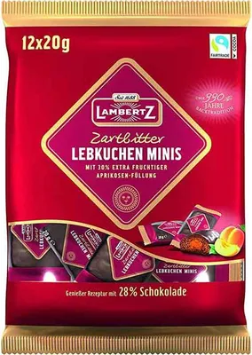 Produktbild von Lambertz Lebkuchen Minis Lebkuchen mit Aprikosenfruchtfüllung 240g