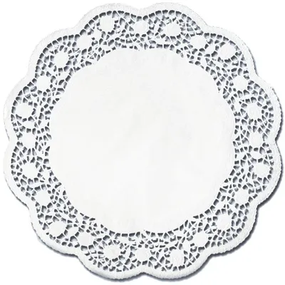Produktbild von DEMMLER Spitzenpapier Rose weiß 12cm 12St rund