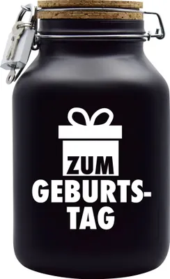 Produktbild von Spardose Geld Geschenk Ideen Zum Geburtstag Design2 Schwarz Größe XXL 3 Liter