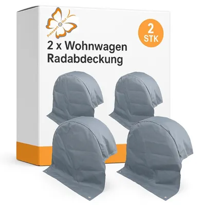 Produktbild von 2STK Radabdeckung Wohnwagen 14 bis 15 Zoll Reifenabdeckung Wohnmobil UV Schutz