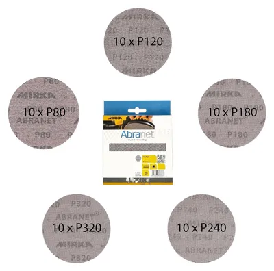 Produktbild von Mirka Abranet Netzschleifscheiben Ø125 mm Mix-Pack 50 Stk