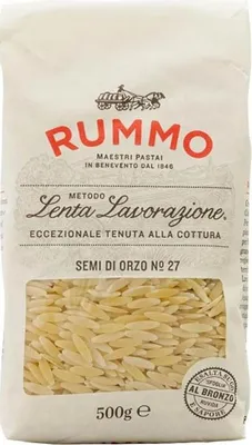 A bag of Rummo Semi di Orzo No.27 pasta.