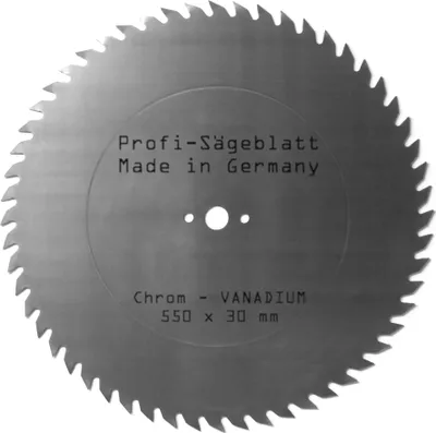 Produktbild von CV Sägeblatt 550 x 30 mm Z= 56 KV-A Wolfszahn Brennholzsägeblatt Kreissägeblatt Chromvanadium für Wippsäge, Tischkreissäge  und Brennholzsäge Geschränkt und fertig geschärft für Brennholz