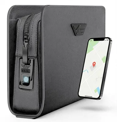 Produktbild von 4FLY Smart Handtasche aus Leder, Fingerabdruck Schloss, Smart Tracker kompatibel mit Apple Wo ist App, Kartenfach, 2 Fächer